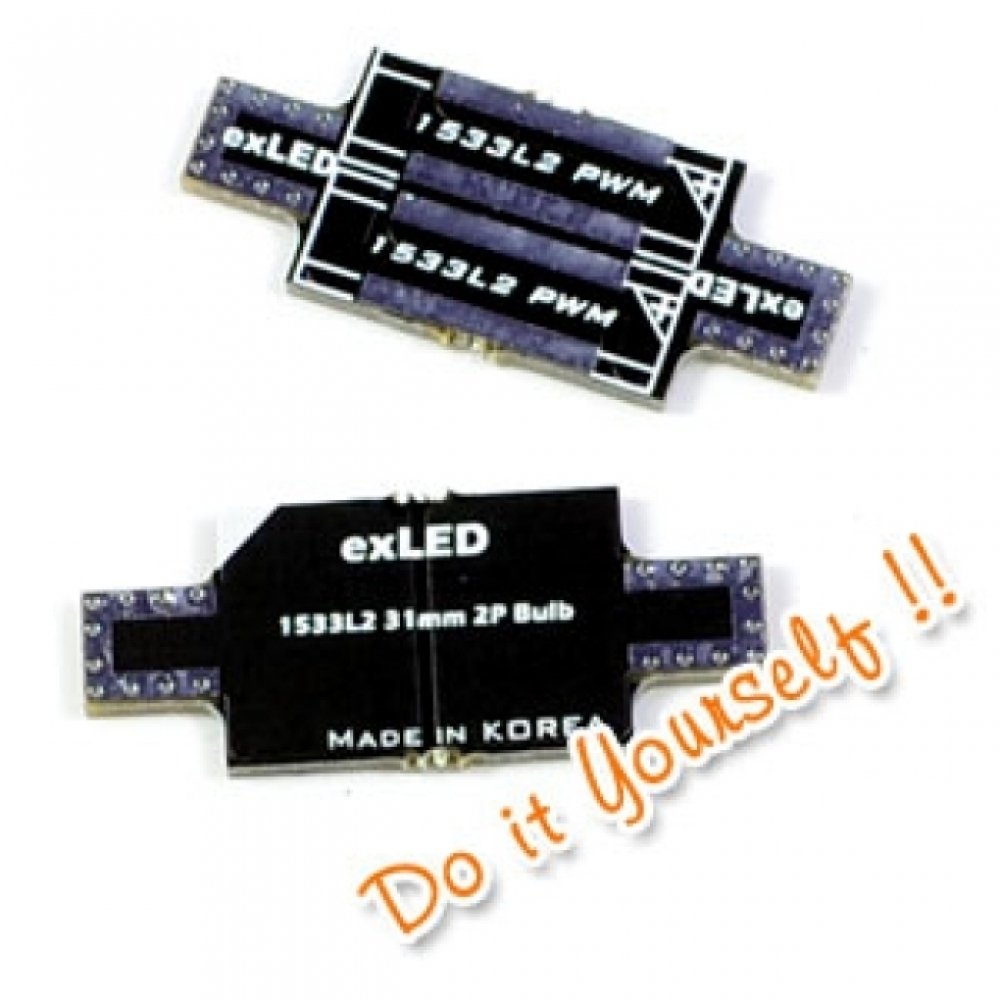 이엑스엘이디,exLED DIY PCB - 1533L2파워LED용 화장거울 벌브 28mm 2P (2PCS)