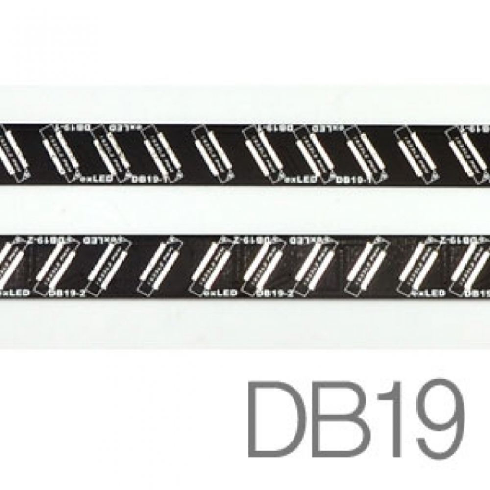 이엑스엘이디,DB19-1/DB19-2 - exLED DIY PCB - 1533L2 바 시퀀셜 사선30도  2발씩점등 4발씩컷팅 (좌우측용 1셋트)