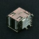 USB A Type (Female) Connector (4Pin) : DIP Type - Dual (2Ports)  : ㄱ 자형