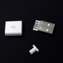 USB A Type (Male) Connector (4Pin) : 흰색 하우징 + 케이블 보호 고무