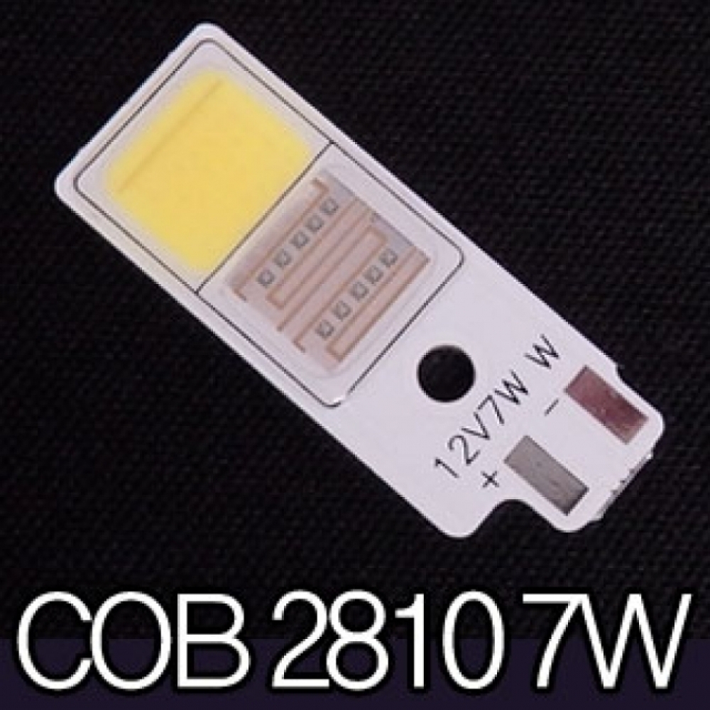 이엑스엘이디,exLED COB LED [ SQ-2810-7W ]  28mm x 10mm (화이트 6000K 7W) (정전류 드라이버 IC 내장형:11~18v)