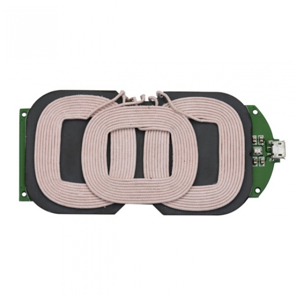 이엑스엘이디,QI 무선 충전 DIY용 베이스 패드 모듈 - 3코일 PCB 분리형 (5v용)
